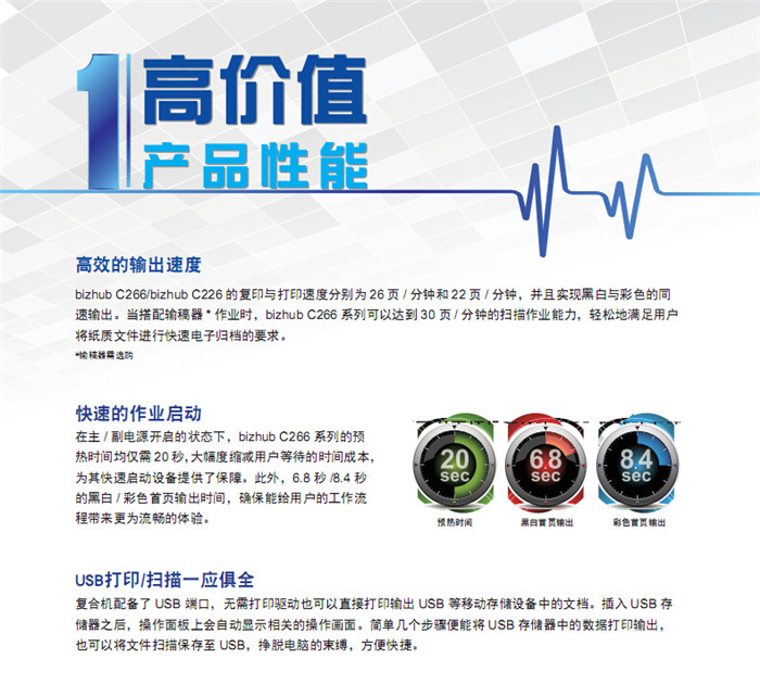 柯尼卡美能達C226彩色復印機高效的輸出速度-科頤辦公