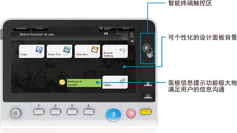 柯尼卡美能達彩色復(fù)印機bizhubC658操作面板-科頤辦公 柯尼卡美能達彩色復(fù)印機bizhubC658操作面板-科頤辦公
