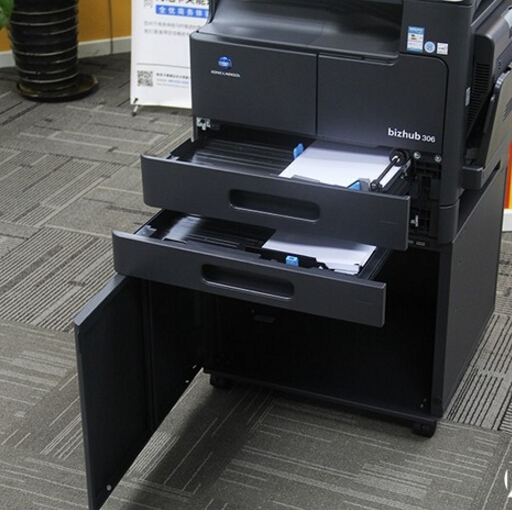 柯尼卡美能達306雙紙盒+紙柜+文稿臺-科頤辦公