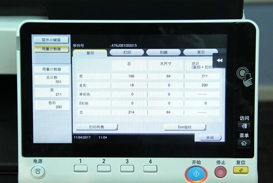 柯尼卡美能達C658印張計數器-科頤辦公